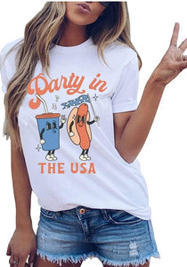 GHWD Party In The USA Hot Dog and Drink Tees