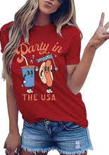 Load image into Gallery viewer, GHWD Party In The USA Hot Dog and Drink Tees
