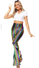 Load image into Gallery viewer, Mardi Gras Metallic Bell Bottoms
